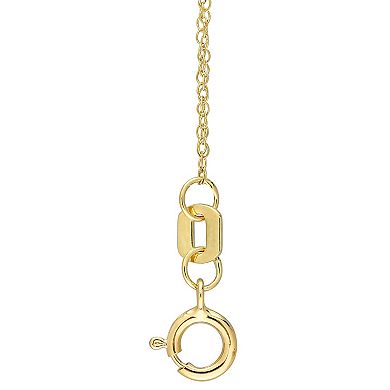 Stella Grace 10k Gold Citrine & 1/8 Carat T.W. Diamond Halo Necklace