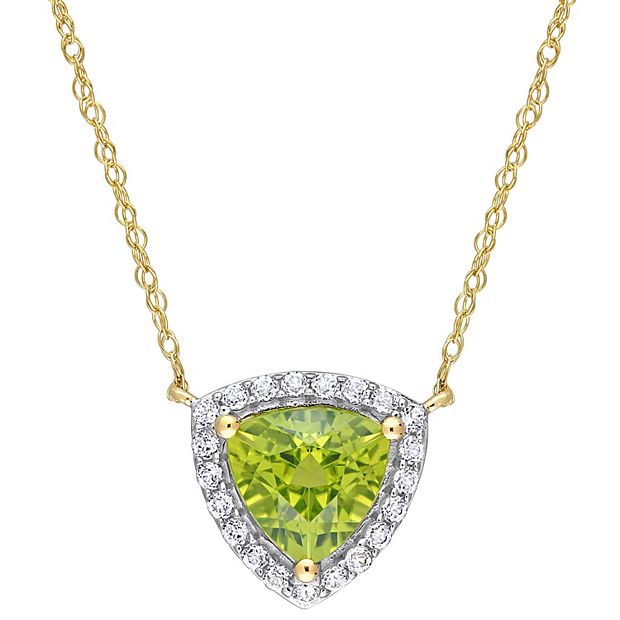 Peridot hot sale necklace kohls