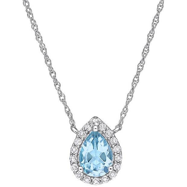 Kohls blue online topaz necklace