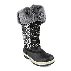 London fog womens melton cold weather waterproof snow clearance boot