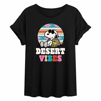 Juniors' Peanuts Desert Vibes Oversized Tee