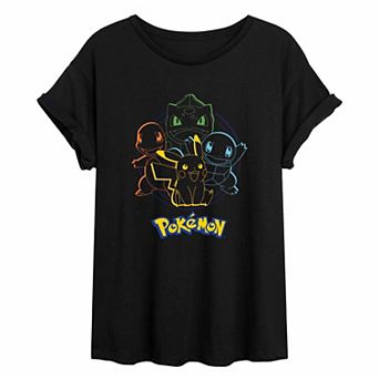 Juniors' Pokémon Starter Group Oversized Tee