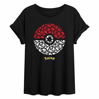 Juniors' Pok&eacute;mon Pok&eacute; Ball Oversized Tee