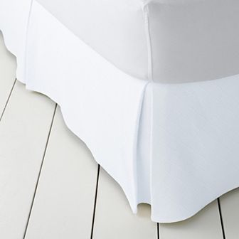 Lands' End California Basketweave Matelasse Bedskirt