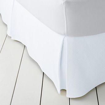 Lands' End California Basketweave Matelasse Bedskirt