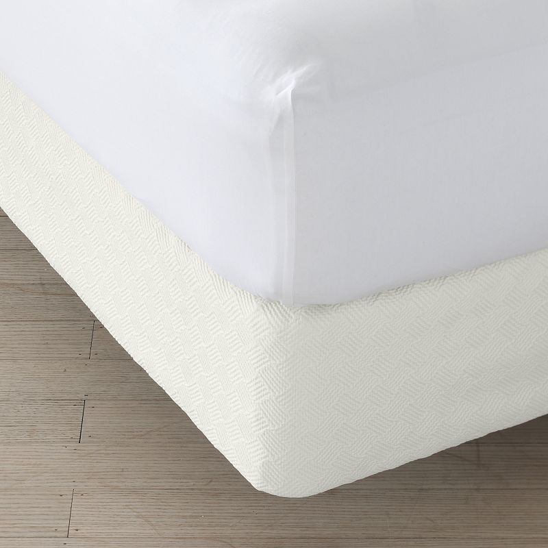 Lands End Matelasse Box Spring Cover, White, Twin