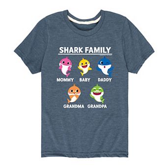 Boys 8-20 Baby Shark Types Of Sharkes Graphic Tee