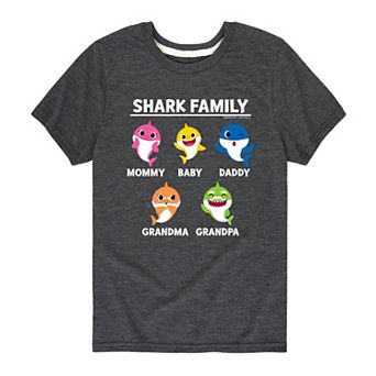 Boys 8-20 Baby Shark Types Of Sharkes Graphic Tee