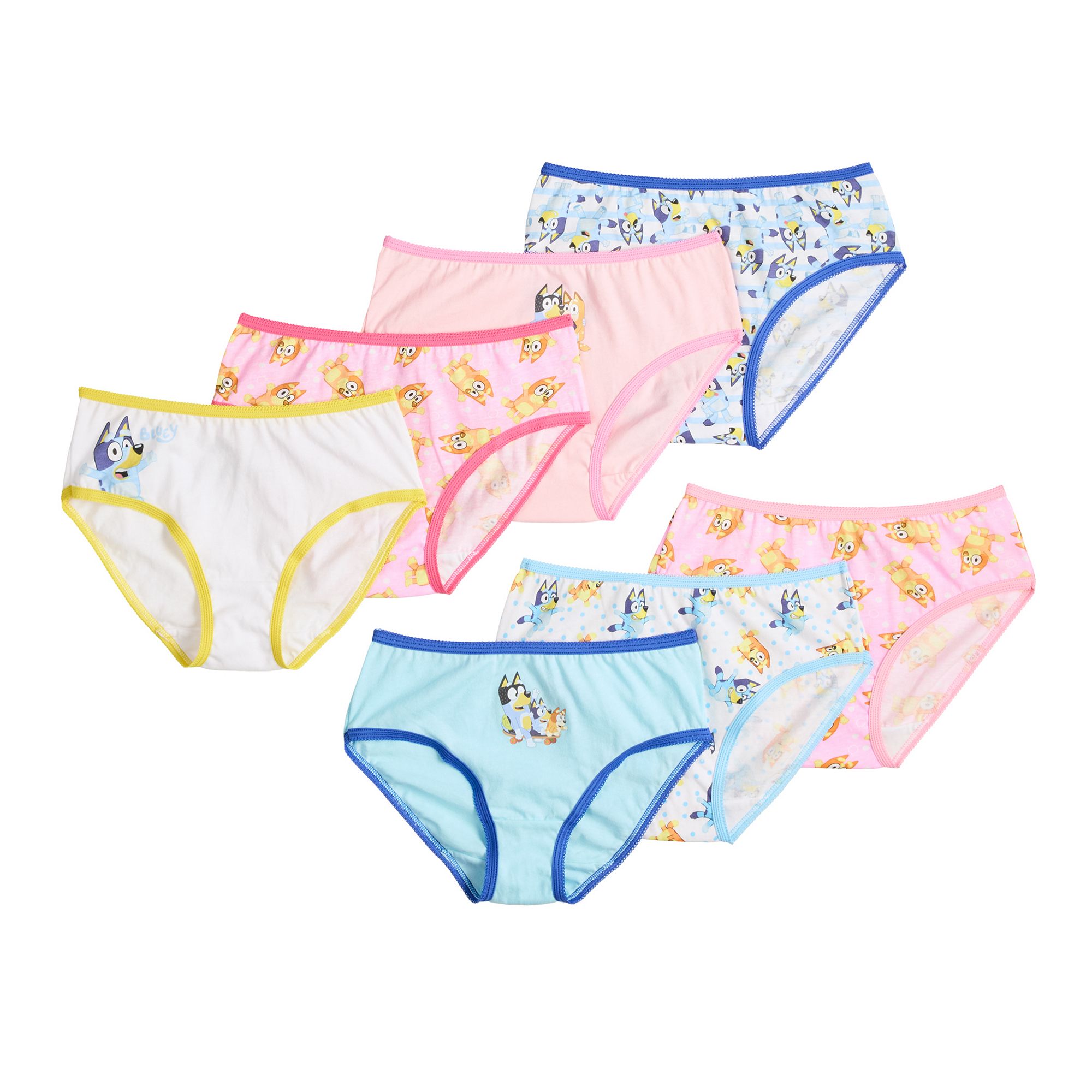 Disneys Bluey Girls 4-8 7-Pack Underwear, Girls, Multi