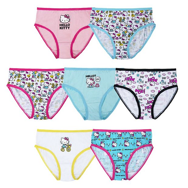 Girls 4-8 Hello Kitty 7-Pack Brief Underwear