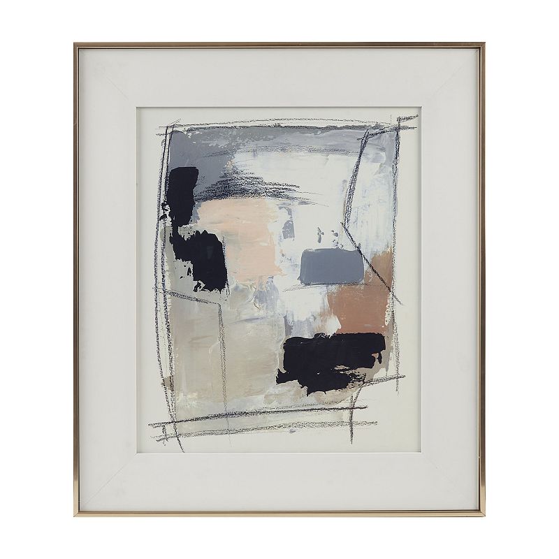 Madison Park Abstract Reveal Abstract Double Matted Framed Glass Wall Art, 