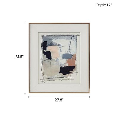 Madison Park Abstract Reveal Abstract Double Matted Framed Glass Wall Art