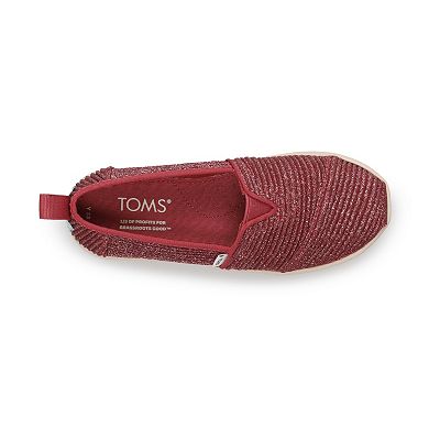 TOMS Glimmer Corduroy Girls' Alpargata Shoes