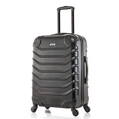 NEW LONDON FOG QUEENSBURY 4PC LIGHTWEIGHT LUGGAGE SET EXP BLACK 8 WHEEL  SPINNER