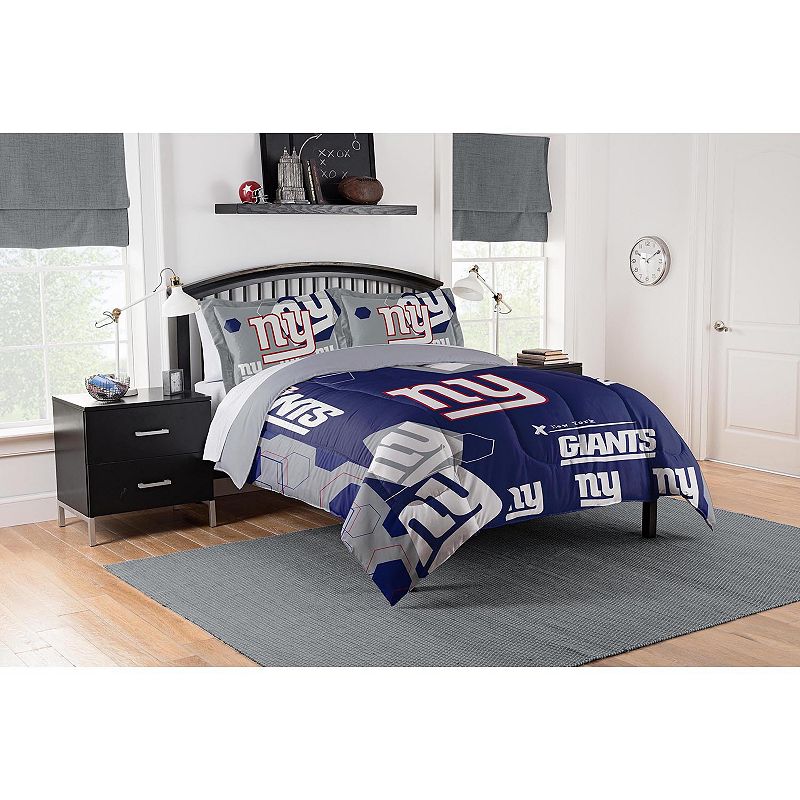 The Northwest New York Giants Full/Queen Comforter Set with Shams, Multicol