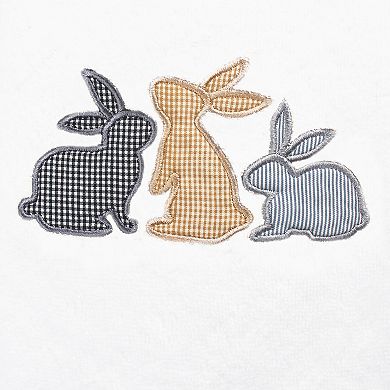 Linum Home Textiles Bunny Row Embroidered Luxury Turkish Cotton Hand Towel