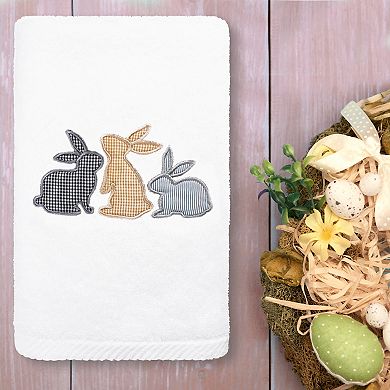 Linum Home Textiles Bunny Row Embroidered Luxury Turkish Cotton Hand Towel