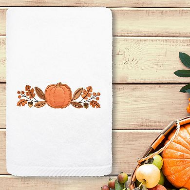 Linum Home Textiles Harvest Bounty Embroidered Luxury Turkish Cotton Hand Towel