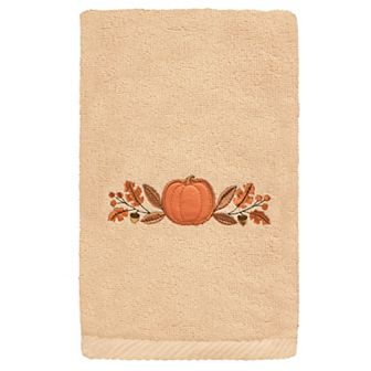 Linum Home Textiles Harvest Bounty Embroidered Luxury Turkish Cotton Hand Towel