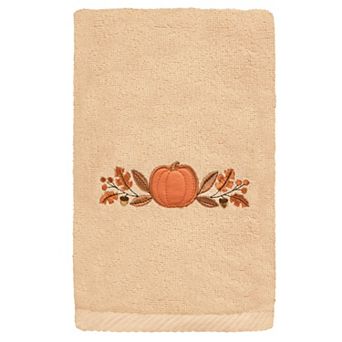 Linum Home Textiles Harvest Bounty Embroidered Luxury Turkish Cotton Hand Towel