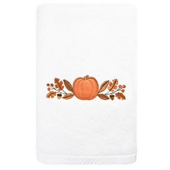 Linum Home Textiles Harvest Bounty Embroidered Luxury Turkish Cotton Hand Towel