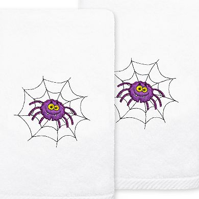 Linum Home Textiles Spider Embroidered Luxury Turkish Cotton 2-pack Hand Towel Set
