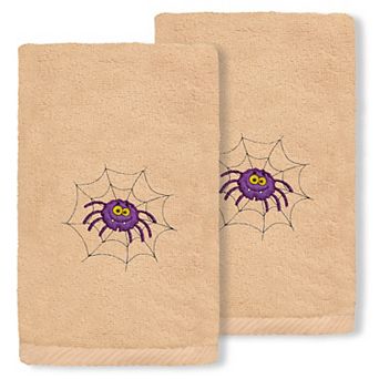 Linum Home Textiles Spider Embroidered Luxury Turkish Cotton 2-pack Hand Towel Set