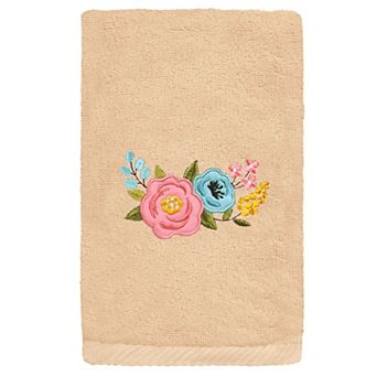 Linum Home Textiles Primavera Embroidered Luxury Turkish Cotton Hand Towel