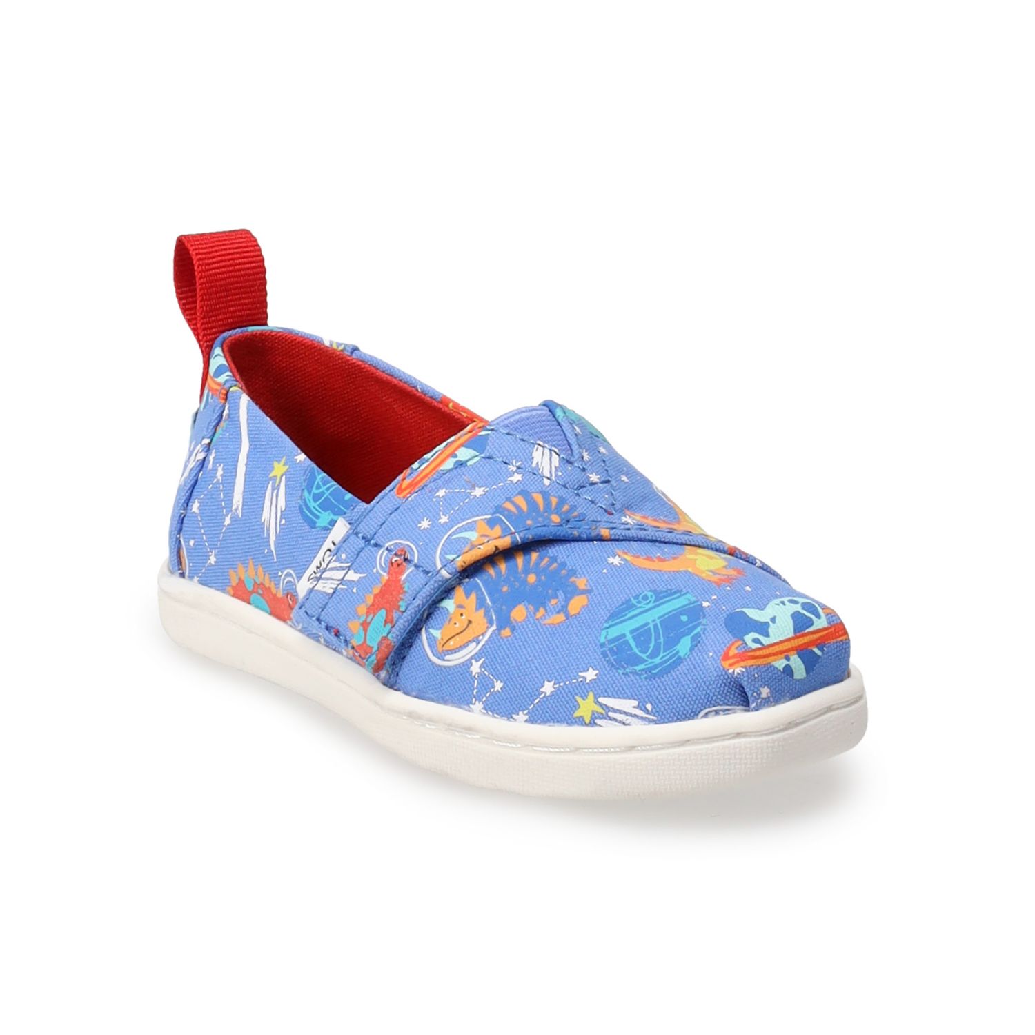 toms dinosaur slip ons