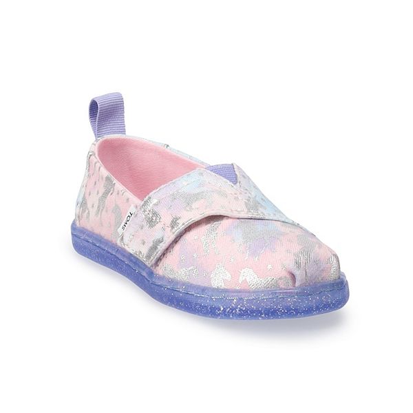 TOMS Foil Unicorn Toddler Girls' Alpargata Shoes