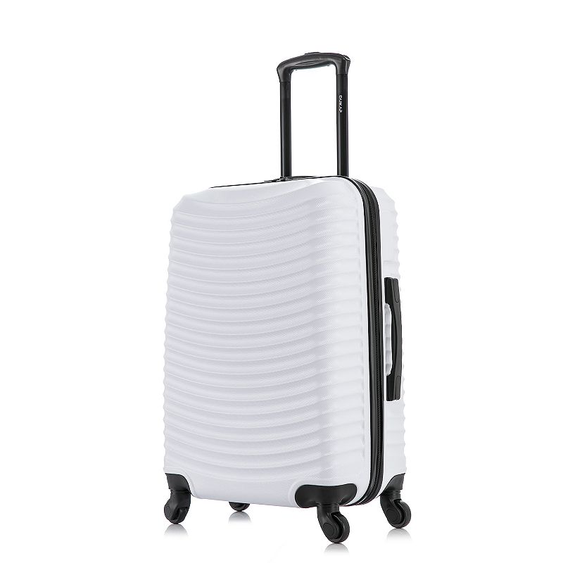 Dukap Adly Hardside Spinner Luggage, White, 28 INCH