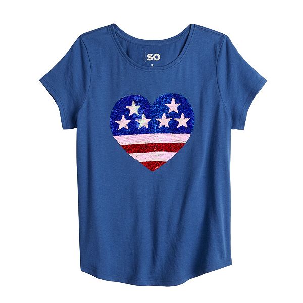 Girls 6-20 SO® Patriotic Tee in Regular & Plus