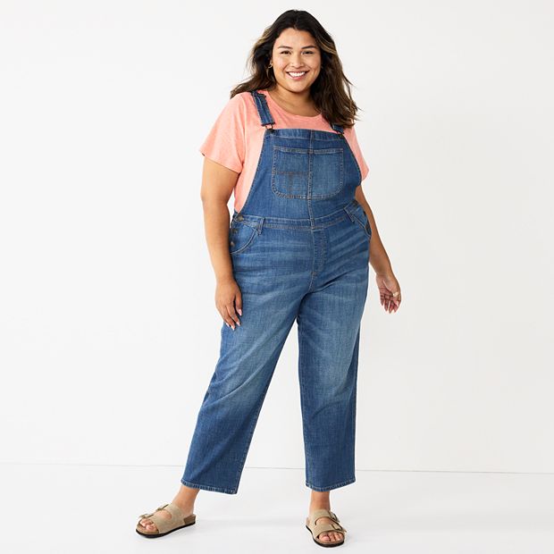 Cute and Comfy: How I Styled My Plus Size Denim Overalls #cute #overall  #outfits #plus …