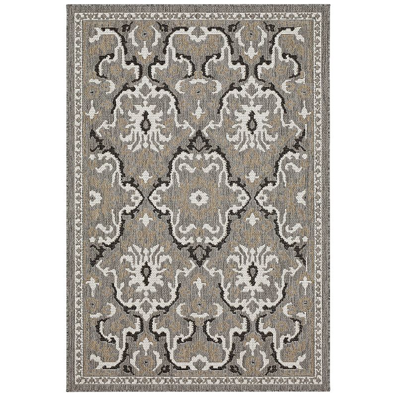 Mohawk Home Casual Oushak Indoor Outdoor Accent Area Rug, Brown, 5X7.5 Ft