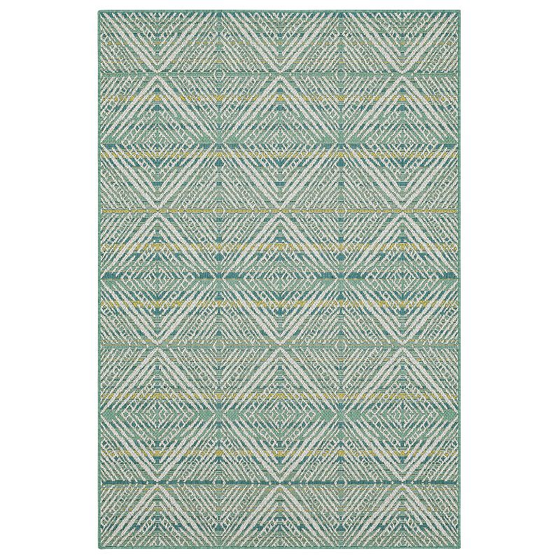 Mohawk Home Shibori Diamonds Indoor Outdoor Accent Area Rug, Blue, 2.5X6 Ft