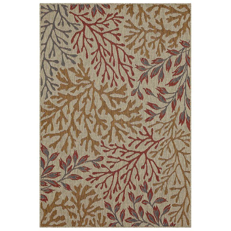 Mohawk Home Coral Indoor Outdoor Accent Area Rug, Brown, 8X10 Ft