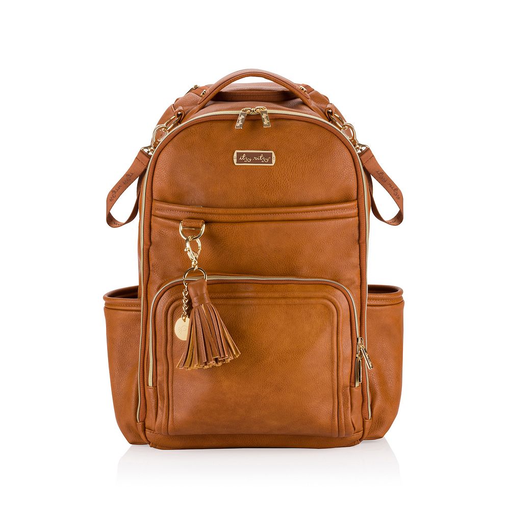 diaper bag leather backpack Itzy Ritzy - Boss Plus Metal feet on the bottom means it never touches the ground Azaria Vegan Leather Nappy Bag