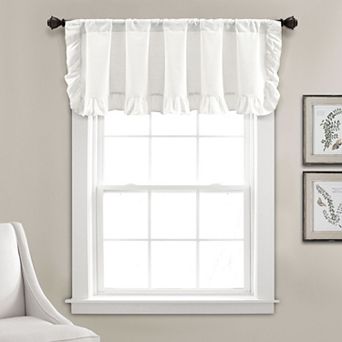 Lush Decor Linen Ruffle Valance