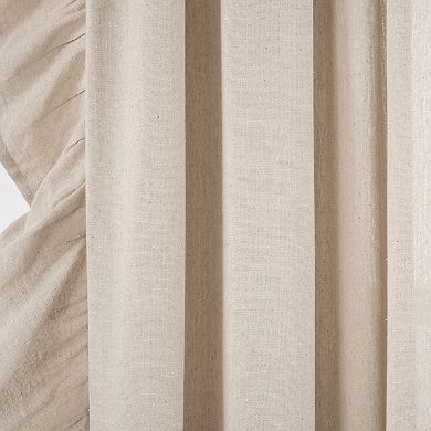 Lush Decor Linen Ruffle Window Curtain Panel