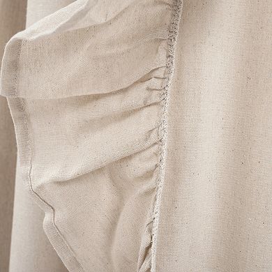 Lush Decor Linen Ruffle Window Curtain Panel