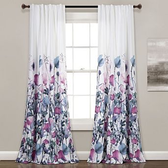 Lush Decor Zuri Flora Light Filtering 2-pack Window Curtain Set