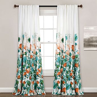 Lush Decor Zuri Flora Light Filtering 2-pack Window Curtain Set