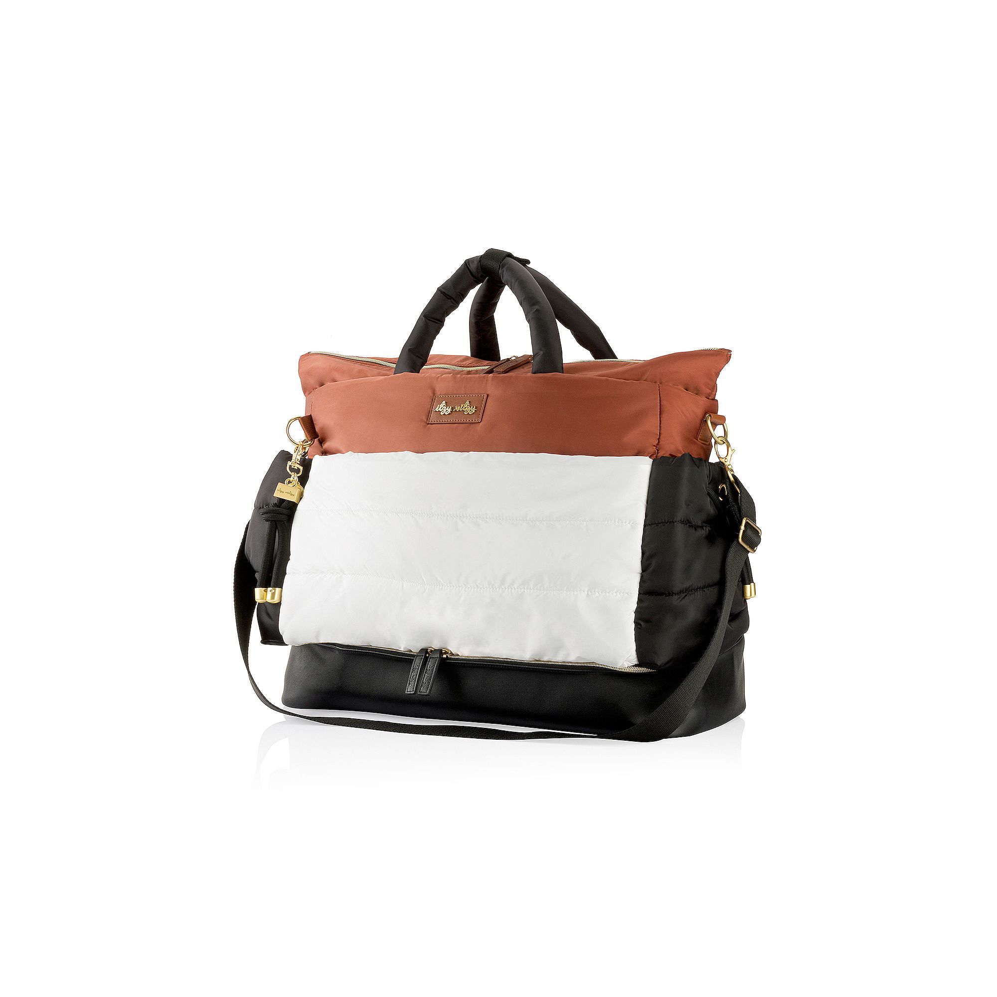 Itzy Ritzy Dream Weekender Bag, Brown Cream