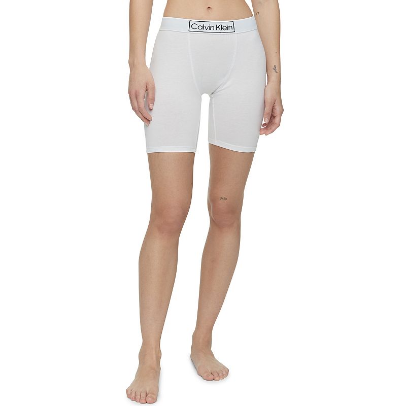Womens Calvin Klein CK Reimagined Heritage Pajama Shorts, Size: XS, White