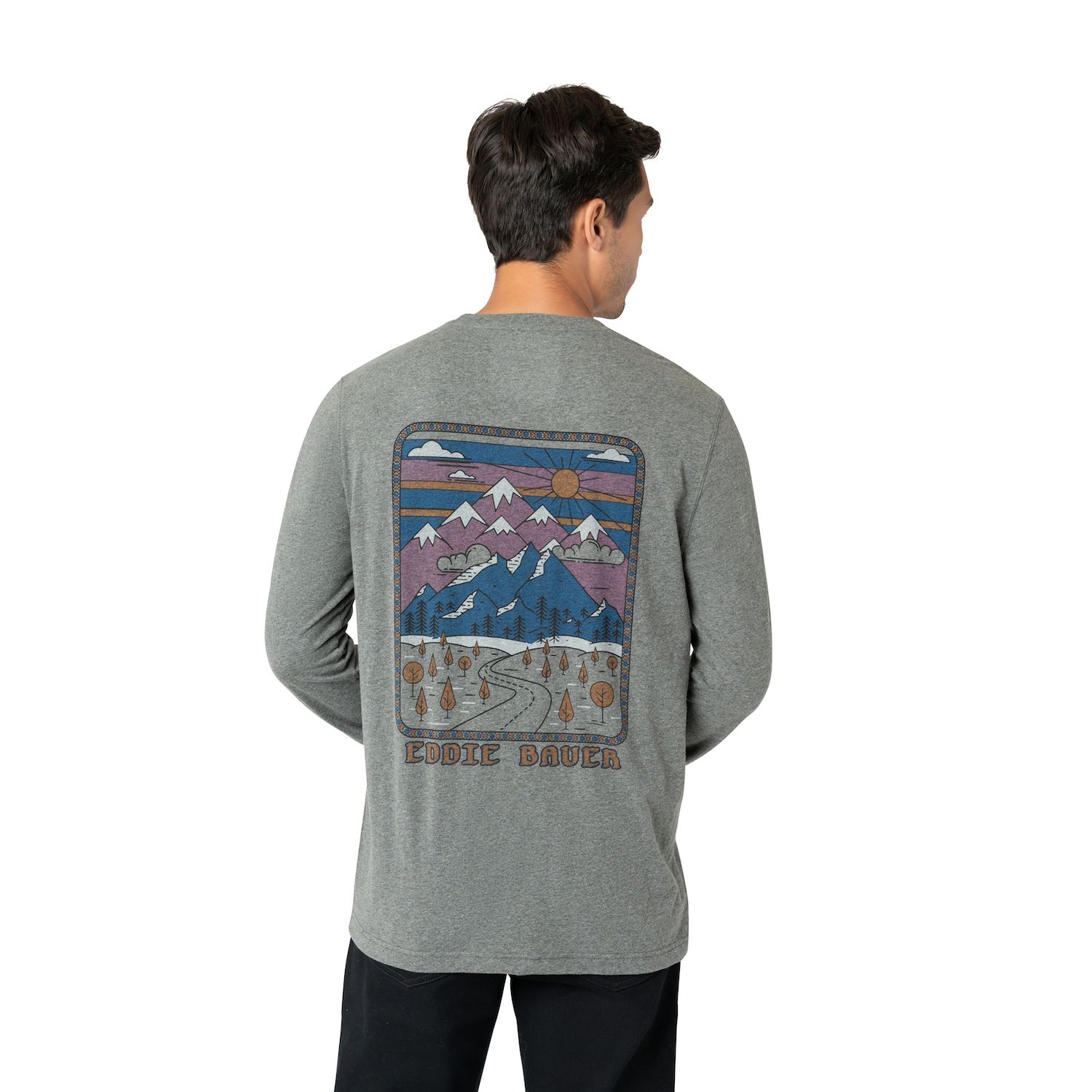 Eddie Bauer Herren T-Shirt 'Reel Em In' – Angler-Grafik, Weiche Baumwollmischung
