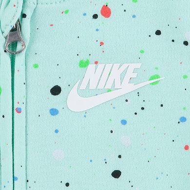 Baby Nike Confetti Allover Print Footed Sleep & Play