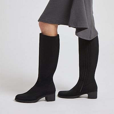 Bottes Hautes White Mountain - Suède Couleur Pierre - Taille 6 US Femme - Plates - Neuves (sans Emballage)