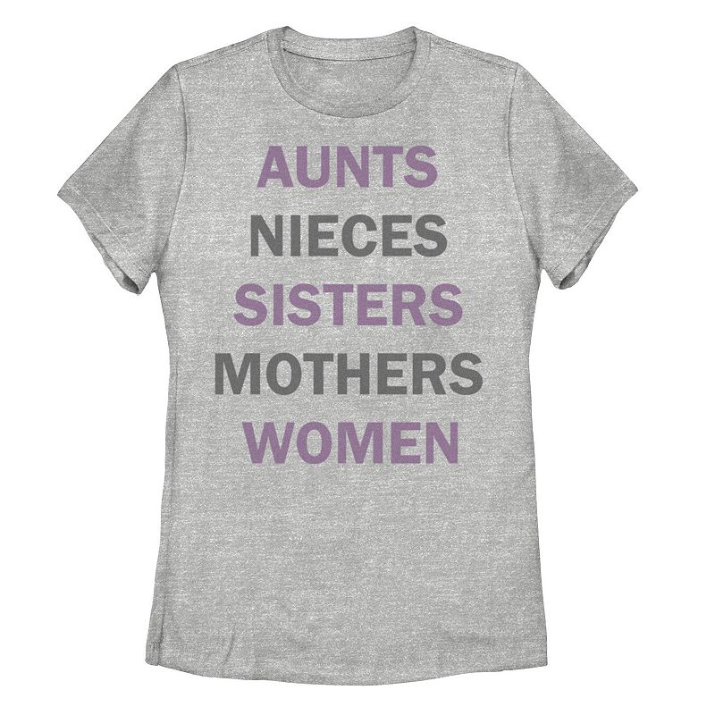 Juniors' Strong Females Of The Family Word Stack Tee, Girl's,
