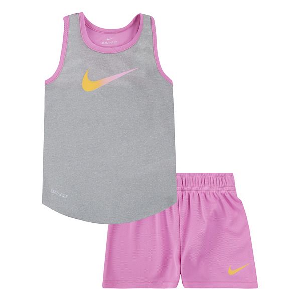 Toddler Girls Nike Freeze Tag Tank Top & Mesh Shorts Set