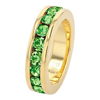 Traditions Jewelry Company 18k Gold Over Silver Birthstone Crystal Eternity Charm